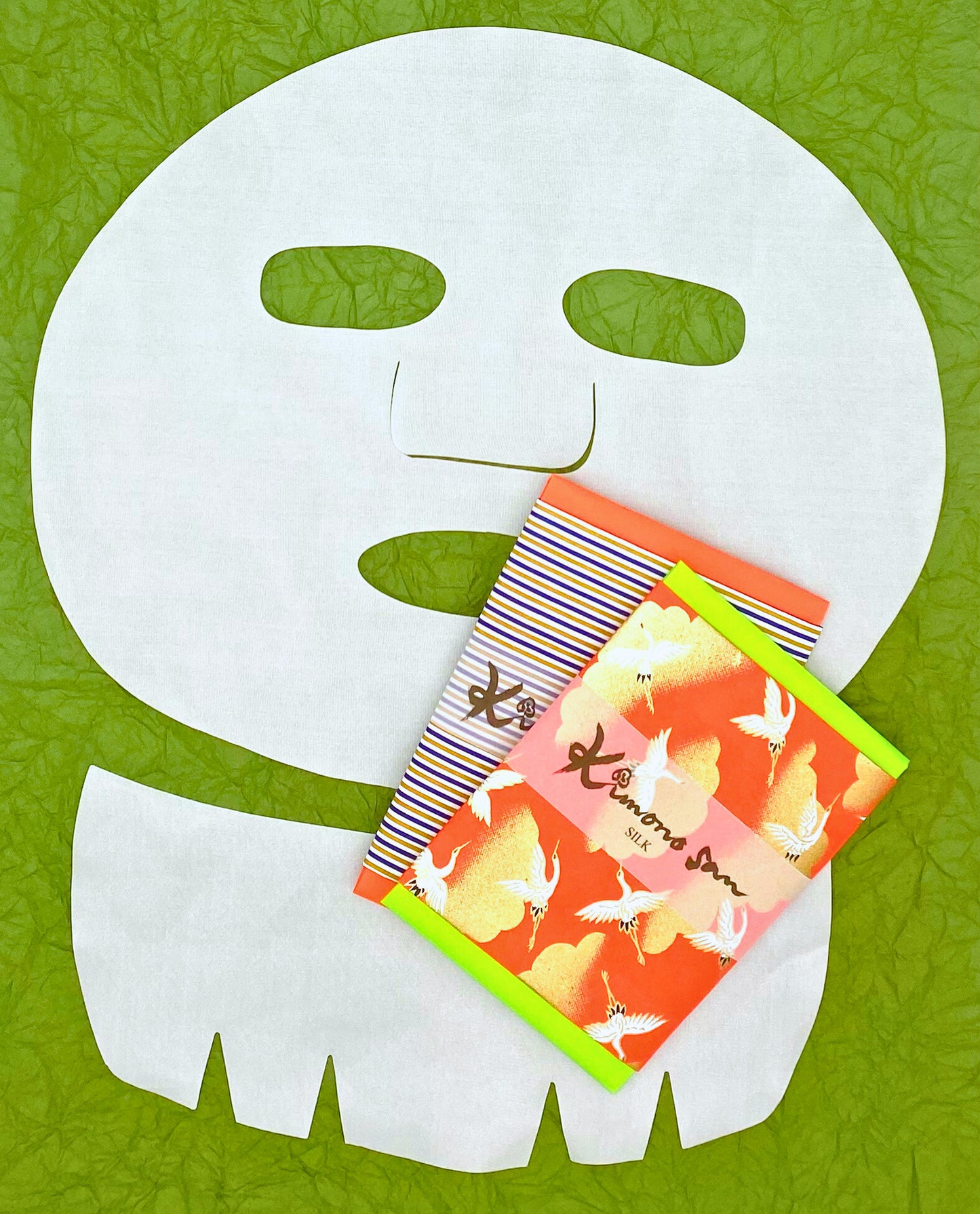 Silk face mask and neck & chest sheet combo